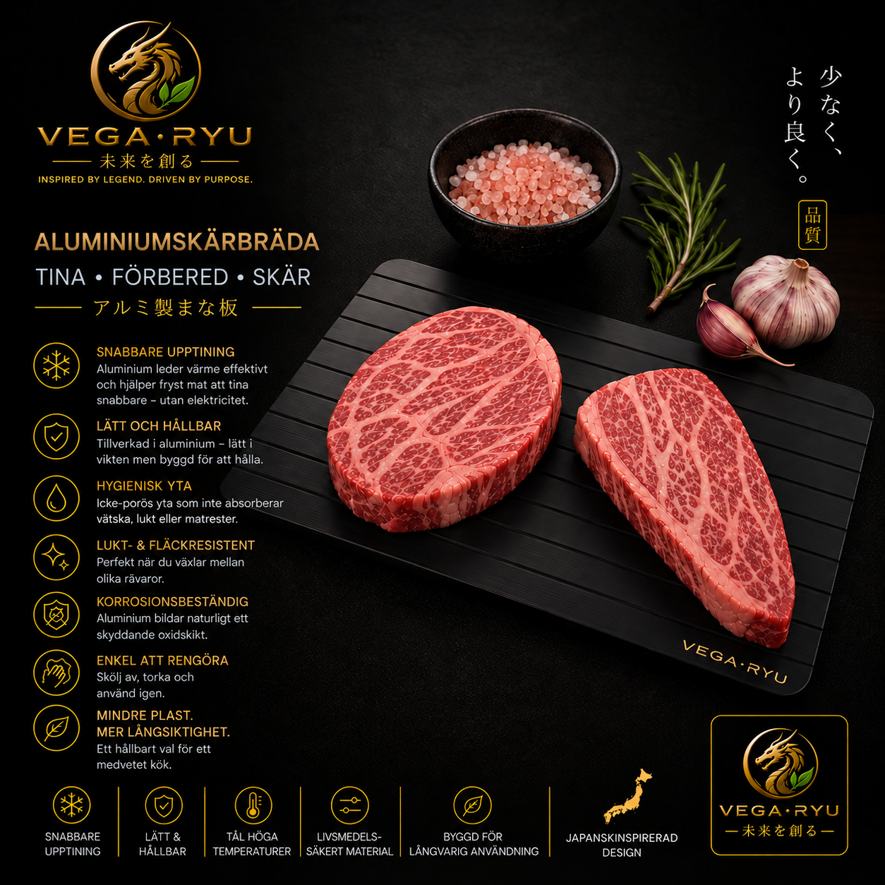 Vega Ryu™ Snabbtinande Aluminiumbräda